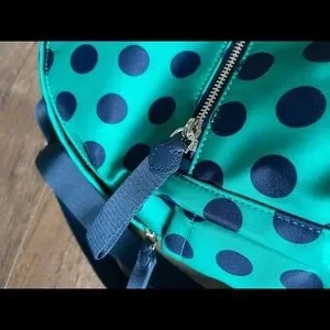 kate spade | Bags | Kate Spadenwt Nylon Green Blue Polka Dot  display picture 1